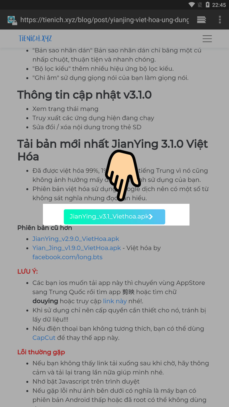 Tải JianYing phiên bản Việt Hóa