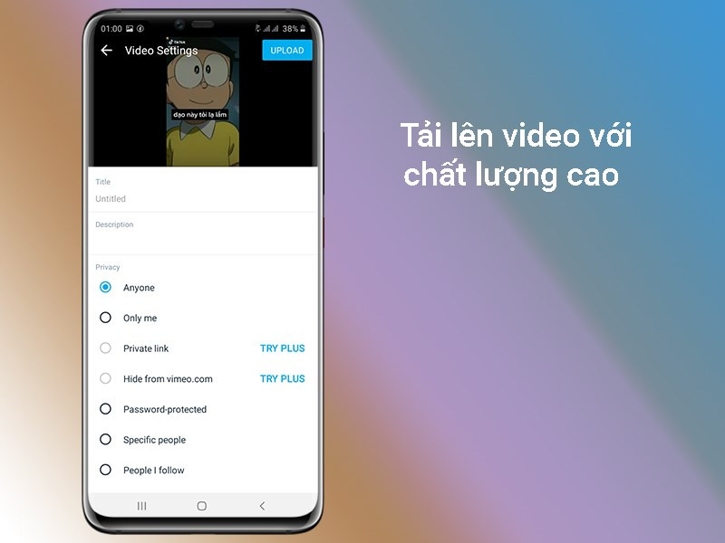 Tải lên video chất lượng cao trên Vimeo