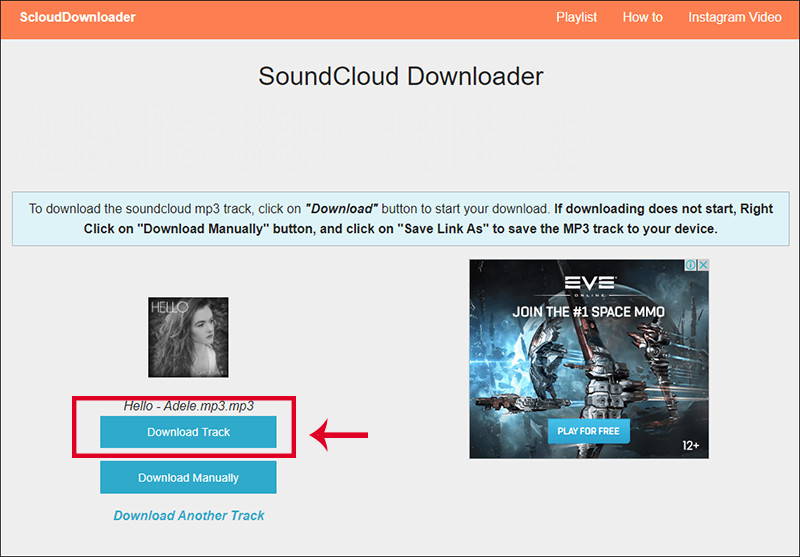 Tải nhạc SoundCloud bằng sclouddownloader