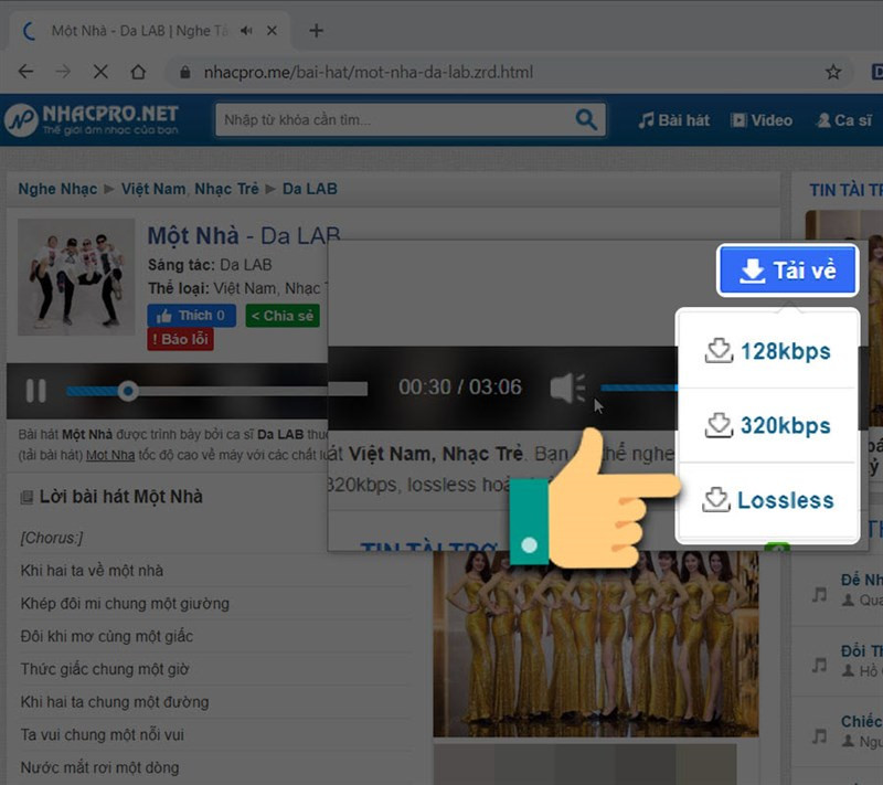 Tải nhạc từ Nhacpro.net.