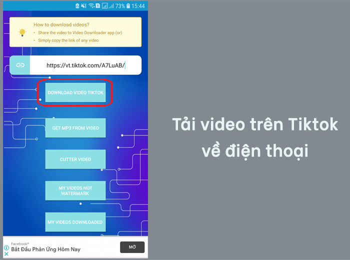 Tải video TikTok với Tiktok Download