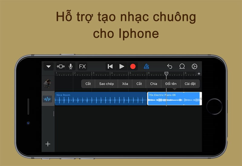 Tạo nhạc chu&ocirc;ng cho iPhone dễ d&agrave;ng tr&ecirc;n ứng dụng GarageBand