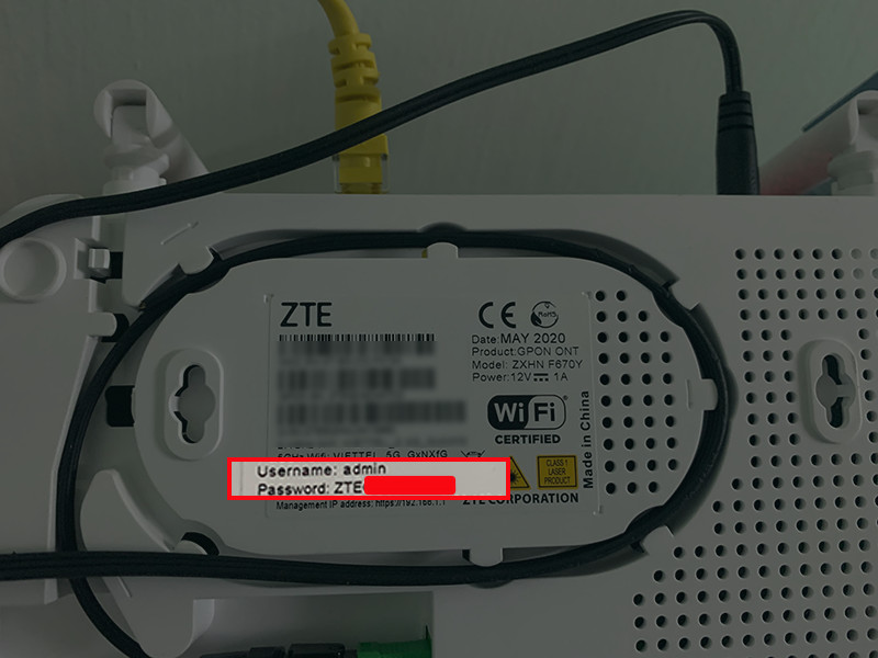 Tên wifi mặc định