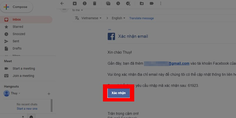 Thêm tài khoản email 