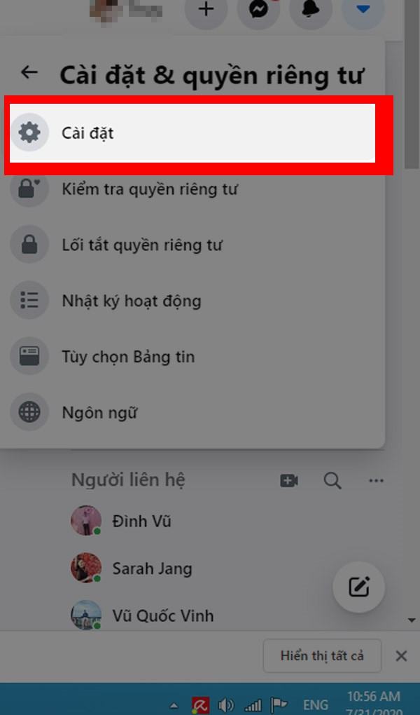 Thêm tài khoản email 