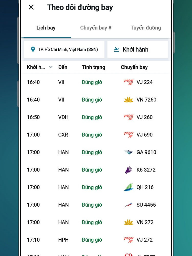 Theo dõi thông tin chuyến bay trên KAYAK App