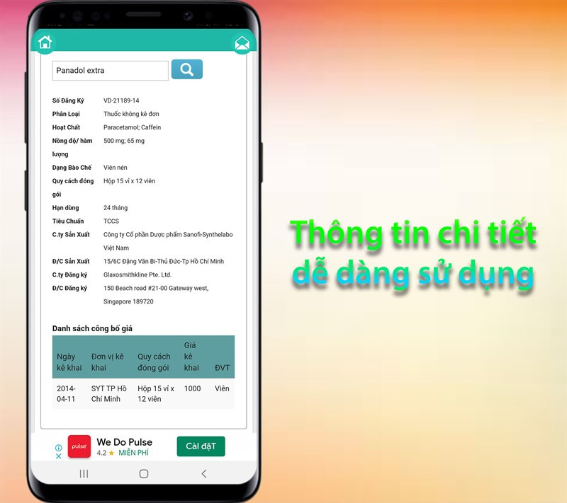 Th&ocirc;ng tin chi tiết, dễ d&agrave;ng sử dụng