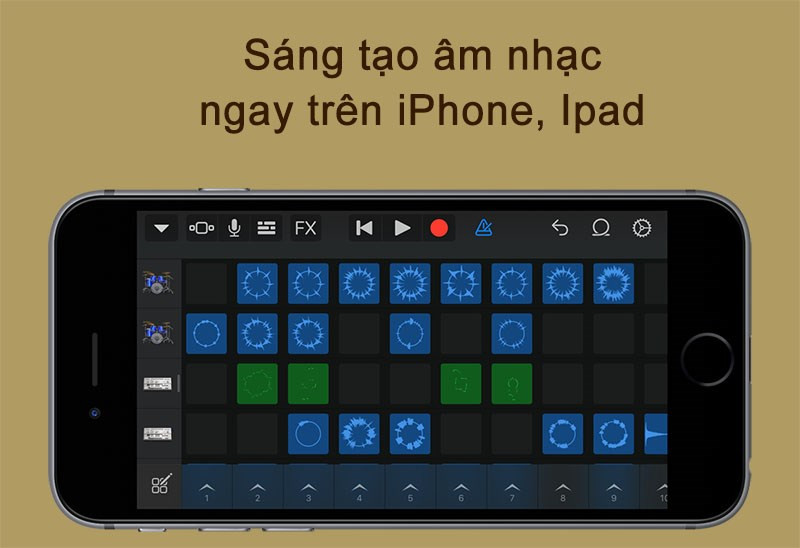 Thỏa sức s&aacute;ng tạo &acirc;m thanh ngay tr&ecirc;n ứng dụng GarageBand