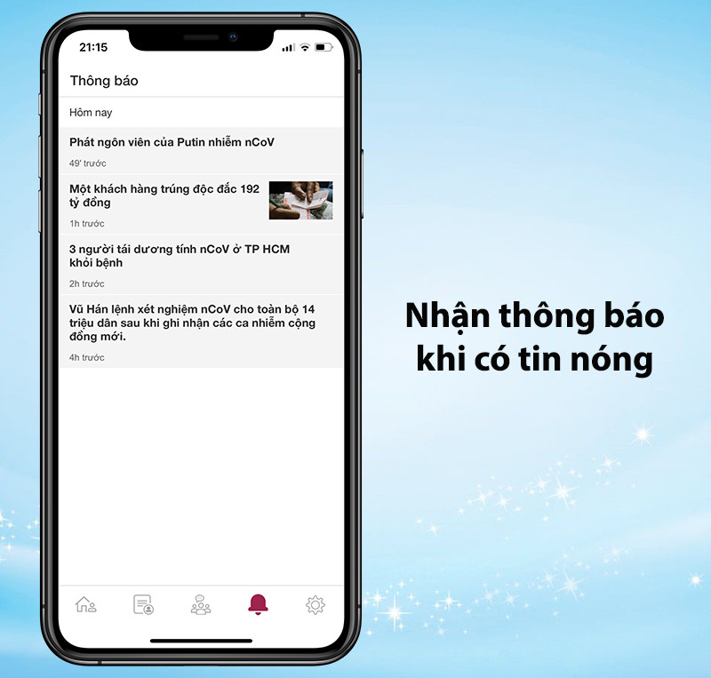 Thông báo tin tức nóng hổi trên VnExpress