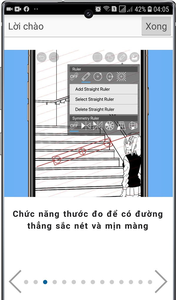 Thước kẻ hỗ trợ vẽ đường thẳng