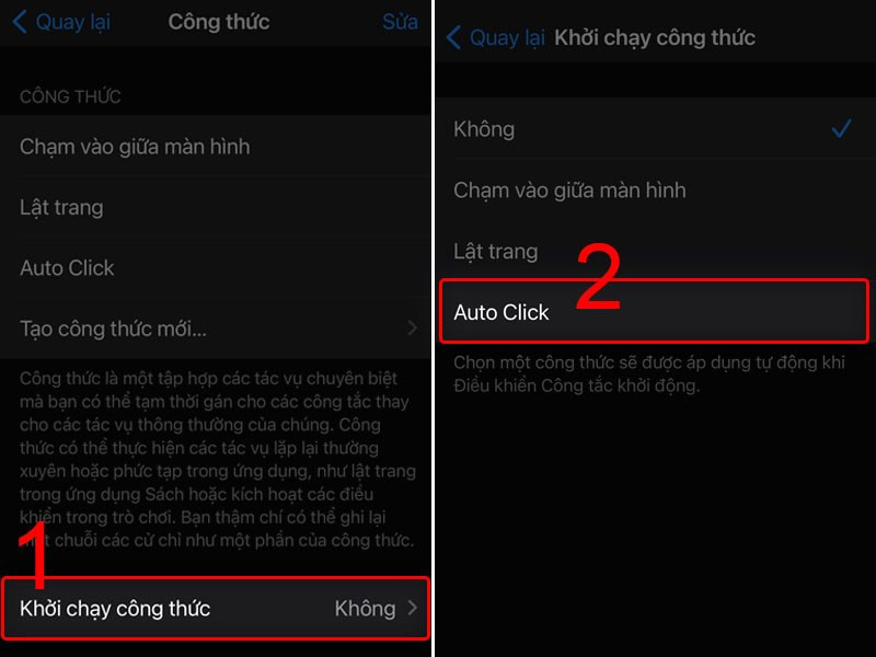 Tick vào mục Auto Click