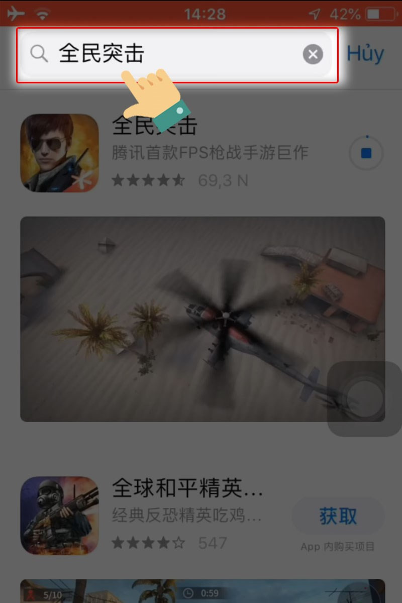 Tìm kiếm game trên App Store Trung Quốc