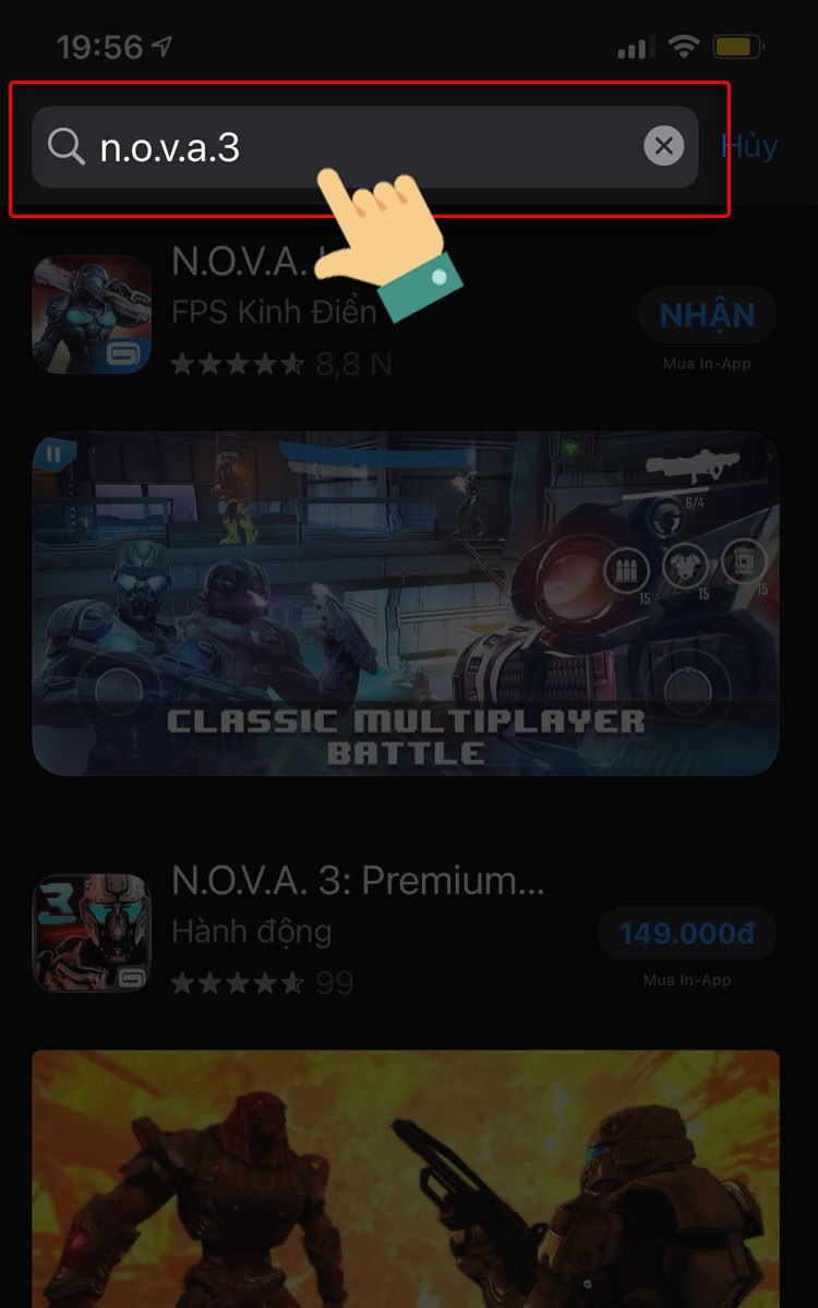 Tìm kiếm N.O.V.A 3 trên App Store