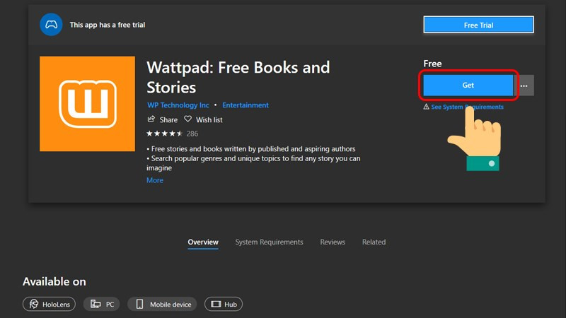 Tìm kiếm Wattpad trên Microsoft Store