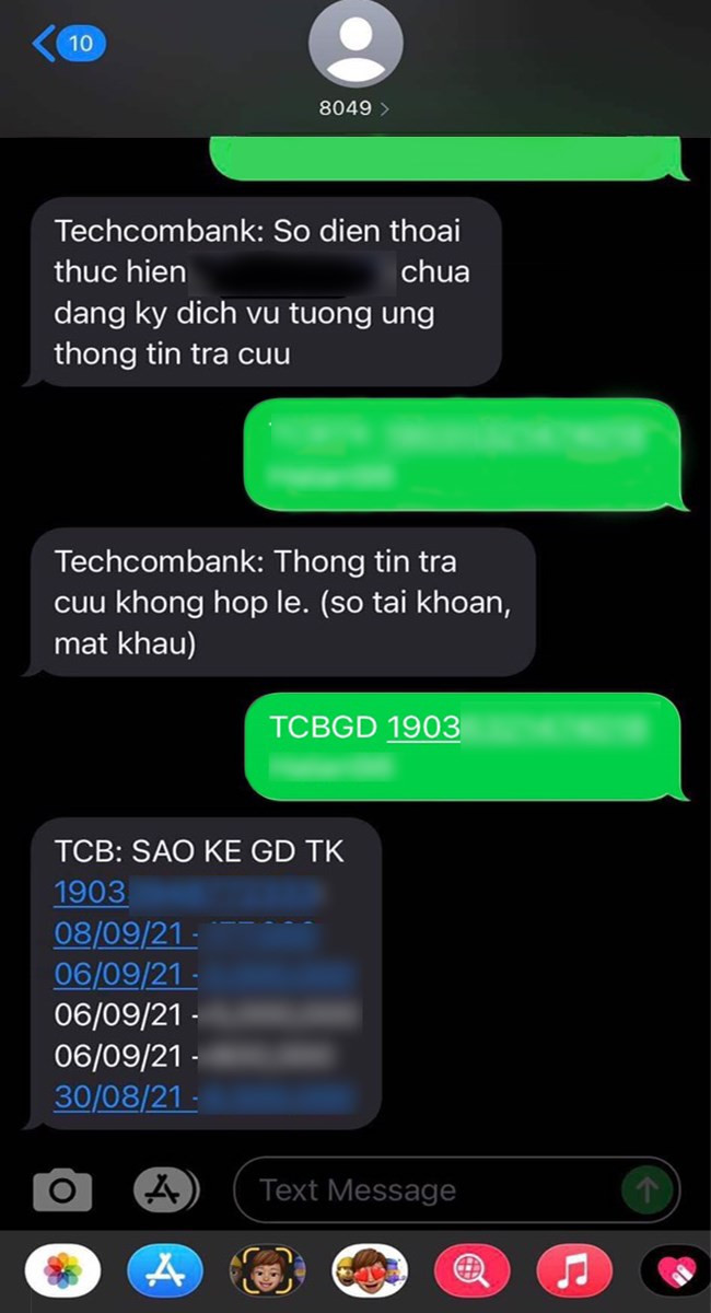 Tin nhắn giao dịch thủ công