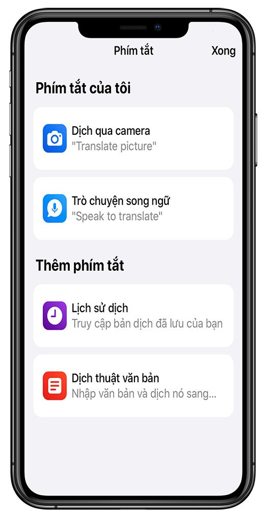  Tính năng thêm vào Siri trên ứng dụng Dịch ngay- Translator Now