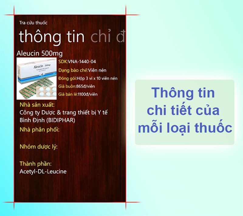 T&igrave;m hiểu th&ocirc;ng tin chi tiết của mỗi loại thuốc