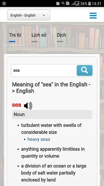 Tra cứu từ vựng trên Vdict