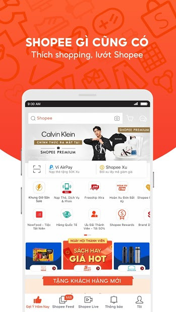 Trang chủ Shopee với nhiều khuyến mãi hấp dẫn