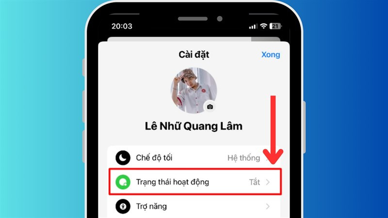 Treo nick Facebook bằng Messenger trên điện thoại (bước 3)