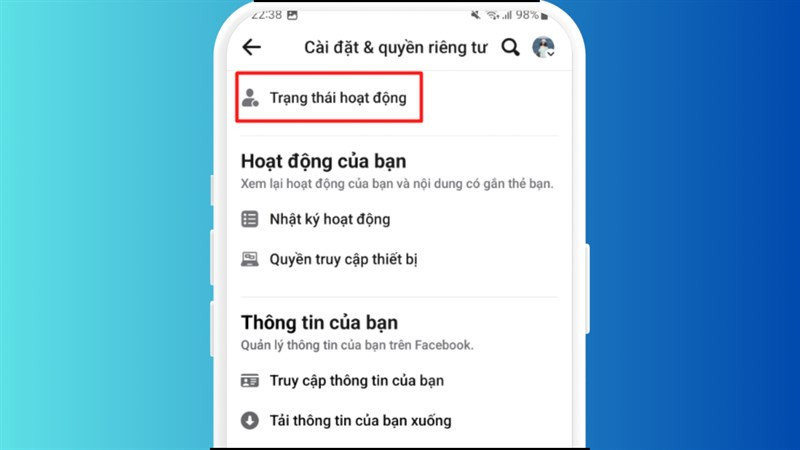 Treo nick Facebook trên Android (bước 2)