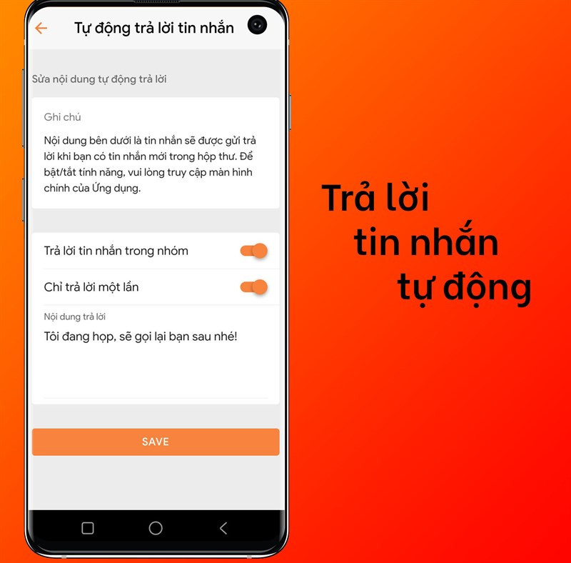 tự động trả lời tin nhắn