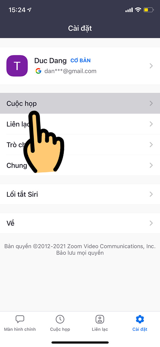 Tùy chọn cuộc họp Zoom