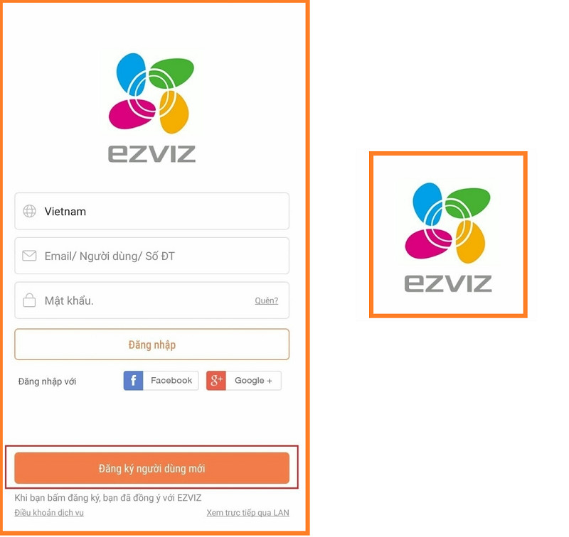 Ứng dụng EZVIZ trên điện thoại