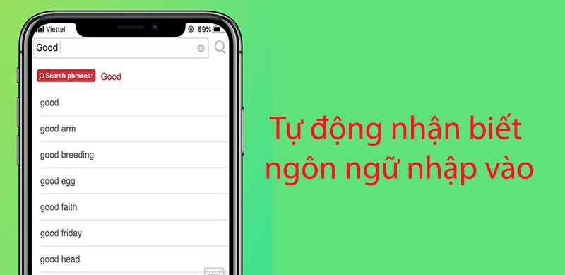 Ứng dụng Tra câu hỗ trợ gợi ý tìm kiếm thông minh 