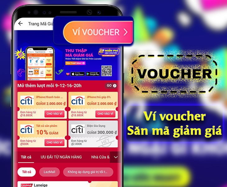 V&iacute; Voucher để săn m&atilde; giảm gi&aacute;