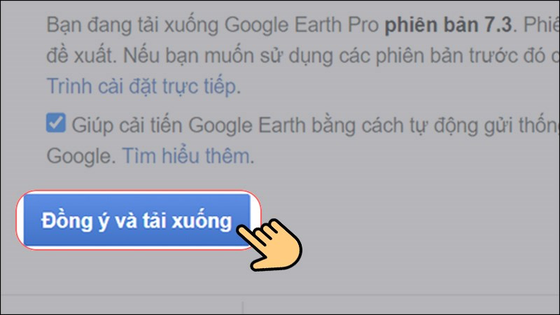 Vào trang web tải Google Earth bản miễn phí