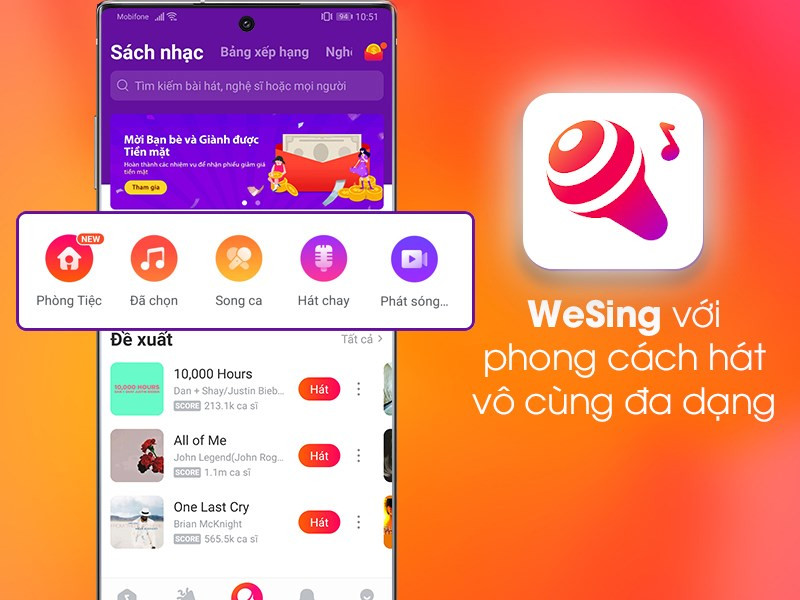 WeSing - ứng dụng karaoke miễn phí