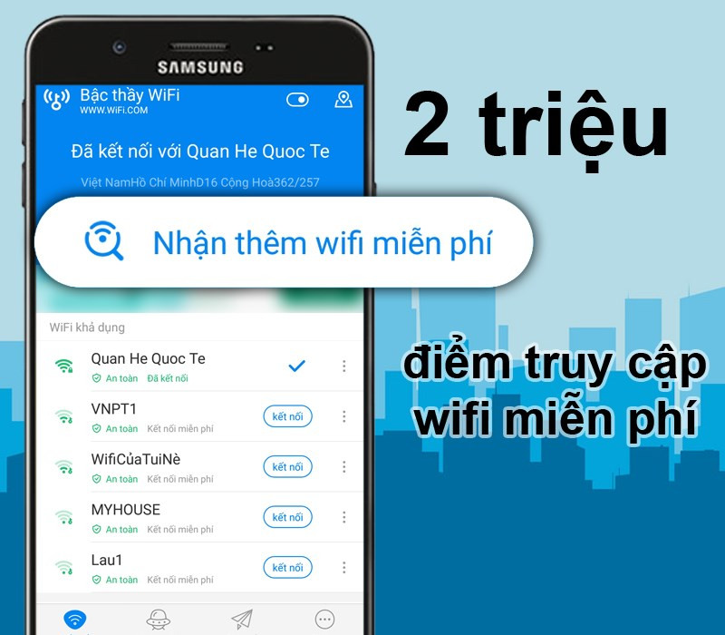 WiFi Chùa hỗ trợ hơn 2 triệu điểm truy cập Wifi miễn phí