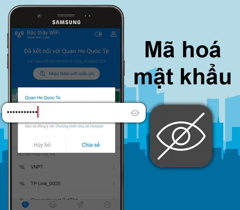 WiFi Chùa mã hóa mật khẩu wifi để bảo mật