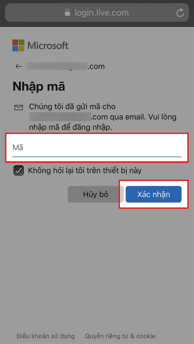 Xác minh danh tính qua email