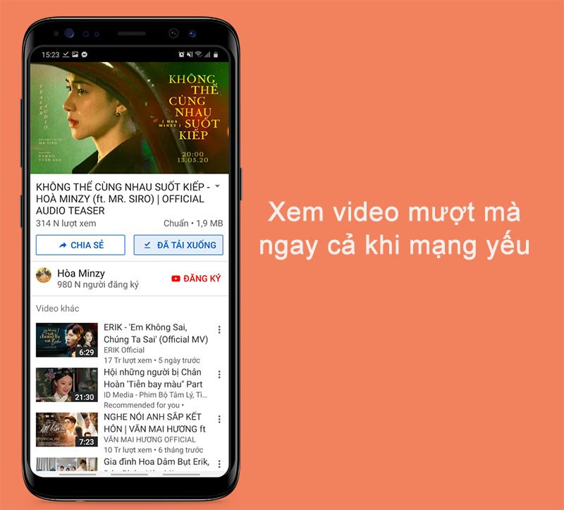 Xem video mượt m&agrave; tr&ecirc;n ứng dụng YouTube Go ngay cả khi mạng yếu