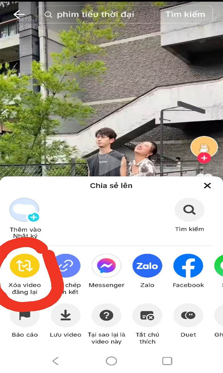 Xóa đăng lại TikTok