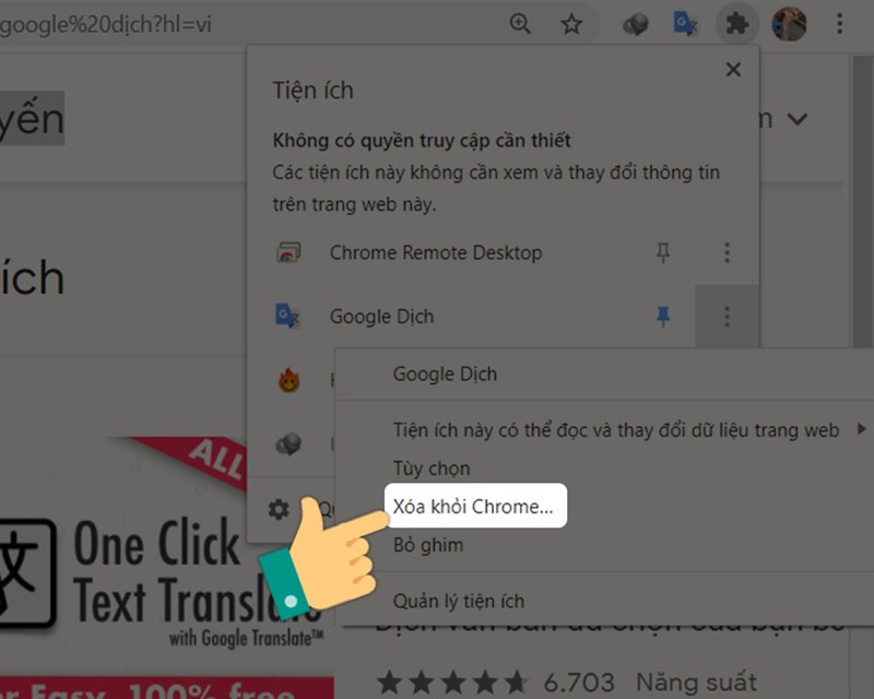 Xóa khỏi Chrome