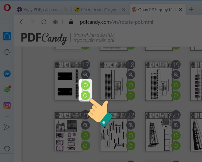 Xoay file PDF bằng PDF Candy