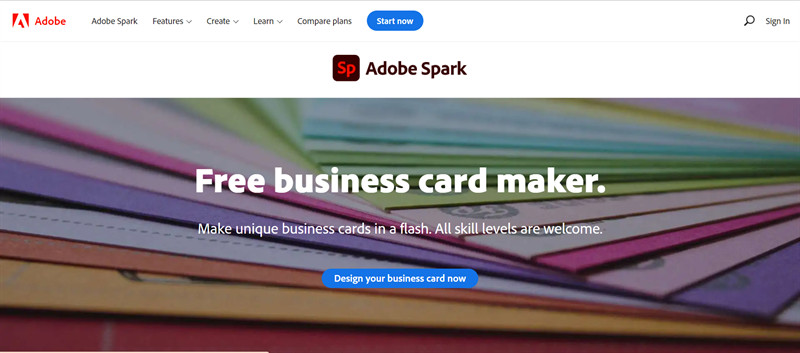 Adobe Spark: Tạo card visit online đẹp, ấn tượng