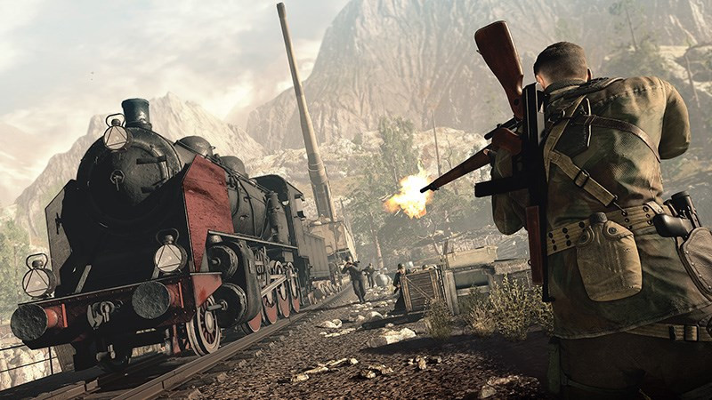 Alt: Bản đồ trong game Sniper Elite 4 với các vị trí nhiệm vụ được đánh dấu