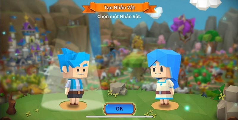 Alt: Chọn nhân vật trong game Fantasy Town trên iOS