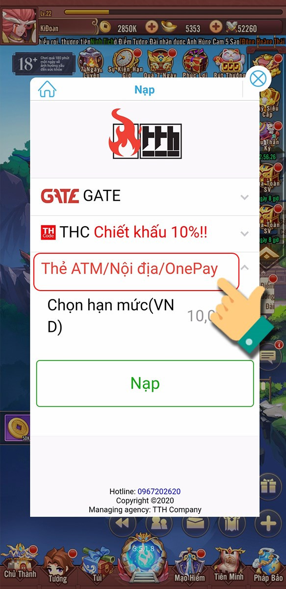 alt: Chọn thẻ ATM