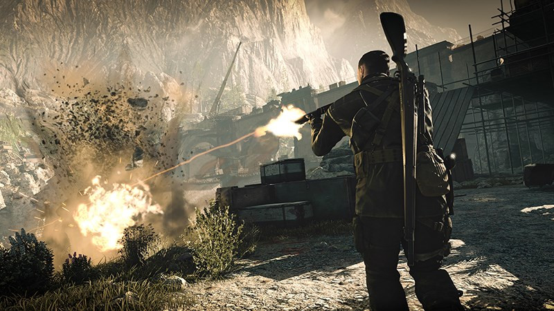 Alt: Đồ họa tuyệt đẹp của Sniper Elite 4 với cảnh quan Italia thời chiến được tái hiện chân thực