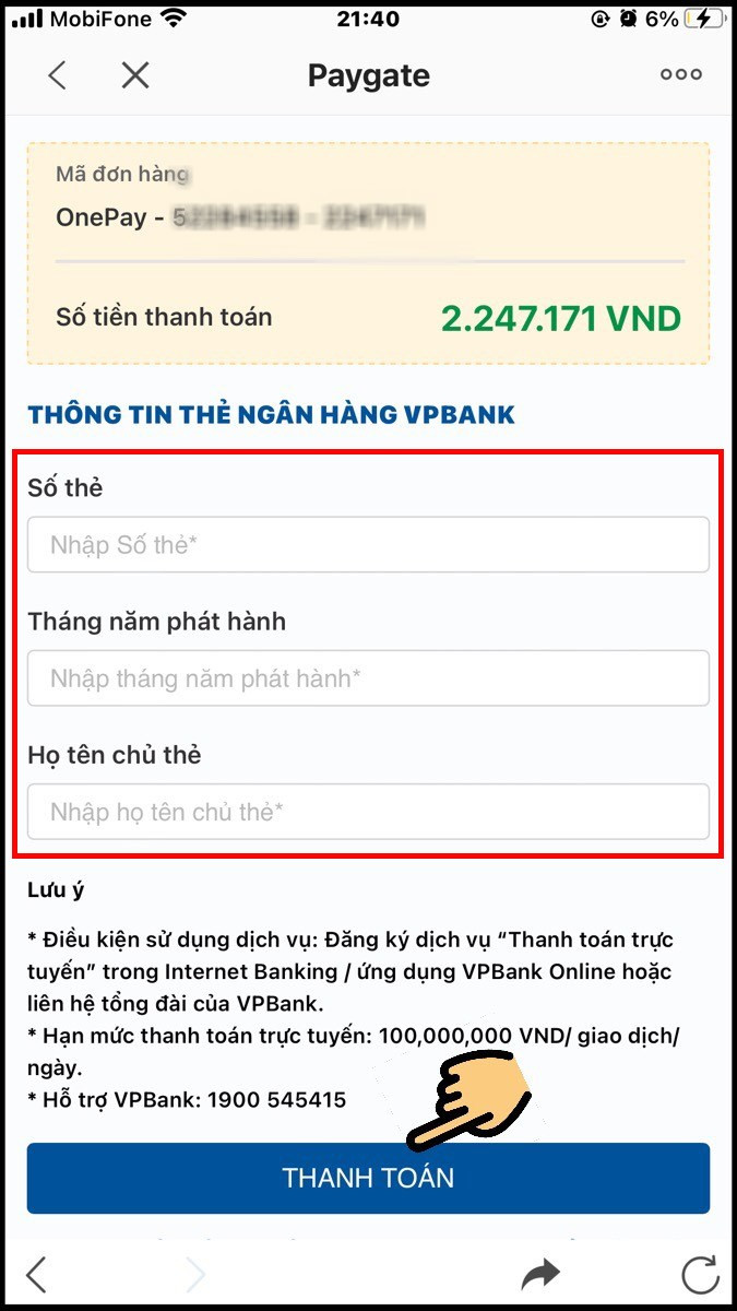 alt: Nhập thông tin thẻ ATM