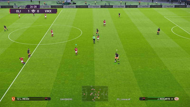 alt text: Cầu thủ trong PES 2020 được thiết kế chi tiết, mang đến trải nghiệm chân thực.