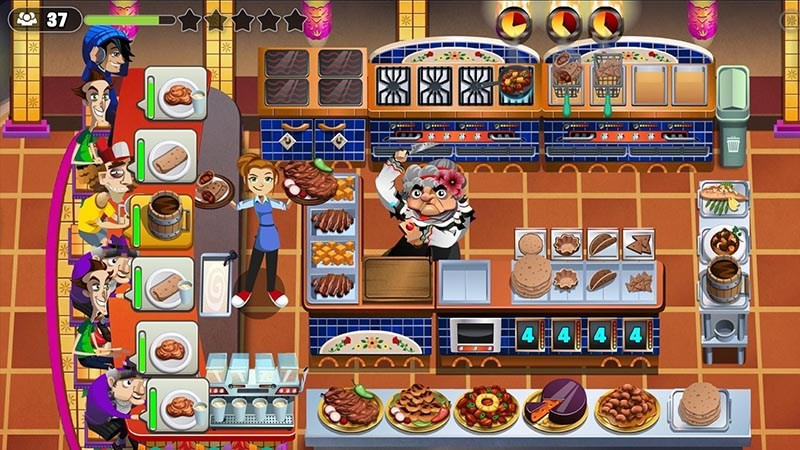 alt text: Cooking Dash, game nấu ăn với nhịp độ nhanh, thử thách khả năng phản xạ.