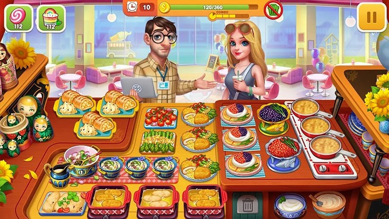 alt text: Cooking Hot, game nấu ăn với đồ họa đẹp và nhiều món ăn hấp dẫn.