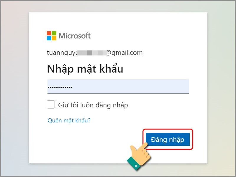 alt text: Đăng nhập tài khoản Microsoft để sử dụng PowerPoint Online