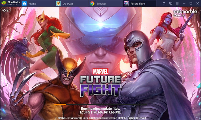 alt text: Giao diện game MARVEL Future Fight